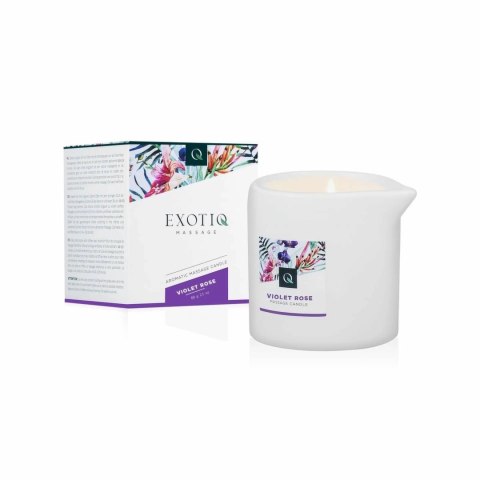 Exotiq Świeca do Masażu Violet Rose 60g - Relaksujący Olejek Zapachowy Exotiq Świeca do Masażu Violet Rose 60g - Relaksujący Olejek Zapachowy