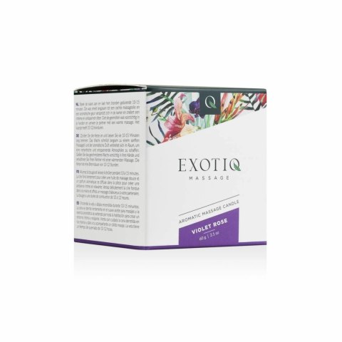 Exotiq Świeca do Masażu Violet Rose 60g - Relaksujący Olejek Zapachowy Exotiq Świeca do Masażu Violet Rose 60g - Relaksujący Olejek Zapachowy