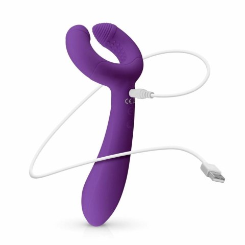 EasyToys Couples Vibrator Purple - Wielofunkcyjny model z podwojnym silnikiem EasyToys Couples Vibrator Purple - Wielofunkcyjny model z podwojnym silnikiem