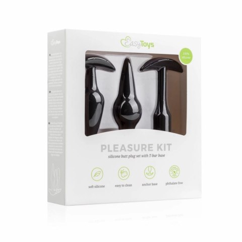 EasyToys Pleasure Kit Zestaw 3 zatyczek silikonowych, rożne rozmiary EasyToys Pleasure Kit Zestaw 3 zatyczek silikonowych, rożne rozmiary