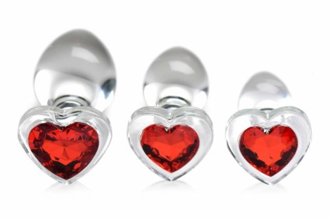 Glas Zestaw 3 Szklanych Korkow Anatomicznych z Czerwonym Kryształem Glas Zestaw 3 Szklanych Korkow Anatomicznych z Czerwonym Kryształem