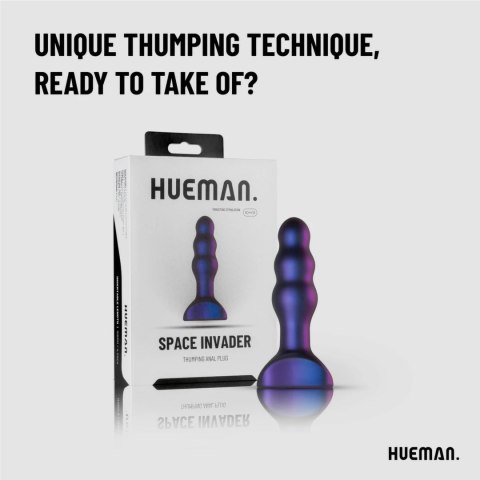 Hueman Space Invader - silikonowy plug analny z funkcją wibracji i ruchu Hueman Space Invader - silikonowy plug analny z funkcją wibracji i ruchu