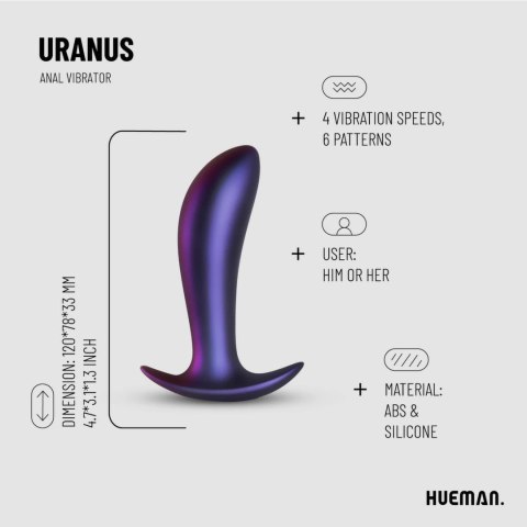 Hueman Uranus Wibrująca Sonda Anatomiczna z Pilotem, 10 Trybow Hueman Uranus Wibrująca Sonda Anatomiczna z Pilotem, 10 Trybow