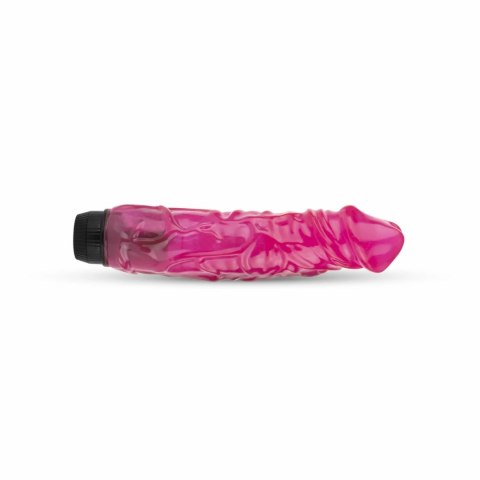 Jelly Supreme – Anatomiczny Wibrator Różowy z Brokatem, 21 cm Jelly Supreme – Anatomiczny Wibrator Różowy z Brokatem, 21 cm
