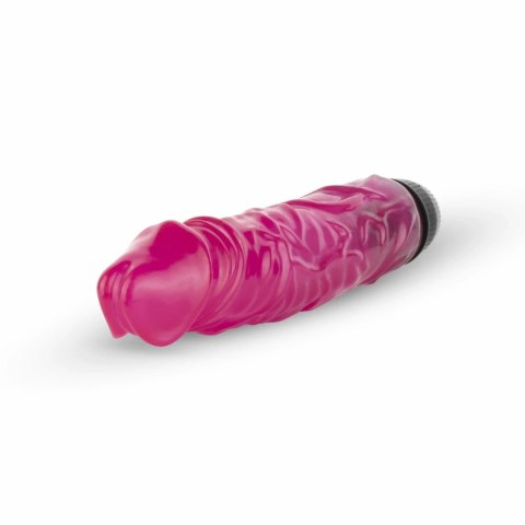 Jelly Supreme – Anatomiczny Wibrator Różowy z Brokatem, 21 cm Jelly Supreme – Anatomiczny Wibrator Różowy z Brokatem, 21 cm