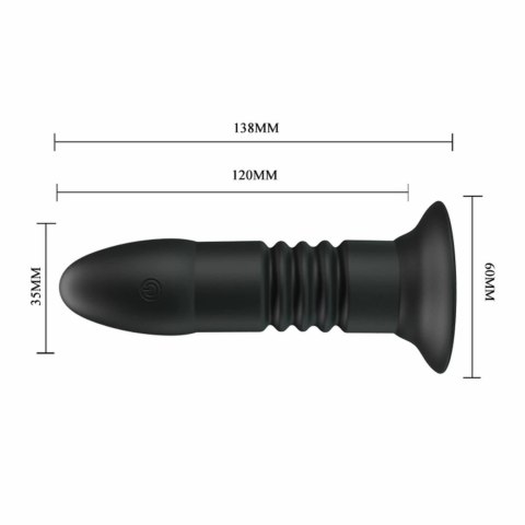 Magic Jingers Plug analny silikonowy z funkcją wibracji i ruchu Magic Jingers Plug analny silikonowy z funkcją wibracji i ruchu