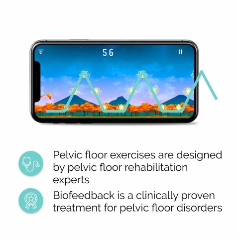 Perifit Care Original - Intymny Trener Mięśni Kegla Bluetooth, silikonowy Perifit Care Original - Intymny Trener Mięśni Kegla Bluetooth, silikonowy