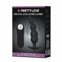Pretty Love Plug analny z pilotem silikonowy wodoodporny czarny
