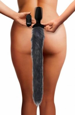 XR Brands Fox Tail Plug wibracyjny silikonowy model z pilotem 21 cm