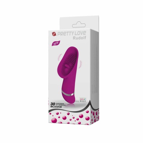 Rudolf - silikonowy stymulator punktowy z 30 trybami wibracji, czerwony Rudolf - silikonowy stymulator punktowy z 30 trybami wibracji, czerwony