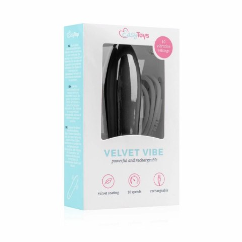 Velvet Vibe Black - kompaktowy model z 10 trybami, ładowany USB Velvet Vibe Black - kompaktowy model z 10 trybami, ładowany USB