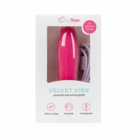 Velvet Vibe Pink mini model z 10 trybami i ładowaniem USB Velvet Vibe Pink mini model z 10 trybami i ładowaniem USB