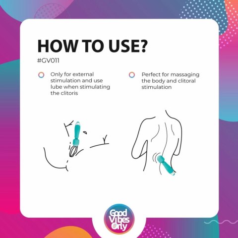 Aida Wand Massager - kompaktowy model wodoodporny USB, 10 trybow Aida Wand Massager - kompaktowy model wodoodporny USB, 10 trybow
