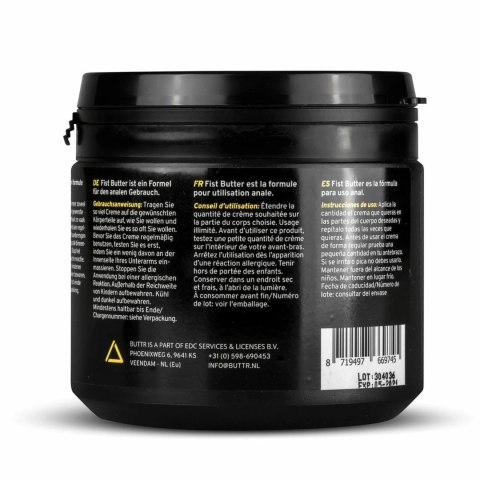 BUTTR Fisting Butter 500 ml - Profesjonalny kremowy żel intymny bezzapachowy BUTTR Fisting Butter 500 ml - Profesjonalny kremowy żel intymny bezzapachowy