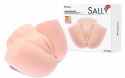 Baile Sally - anatomiczna maszyna intymna, model leżący, naturalny odcień