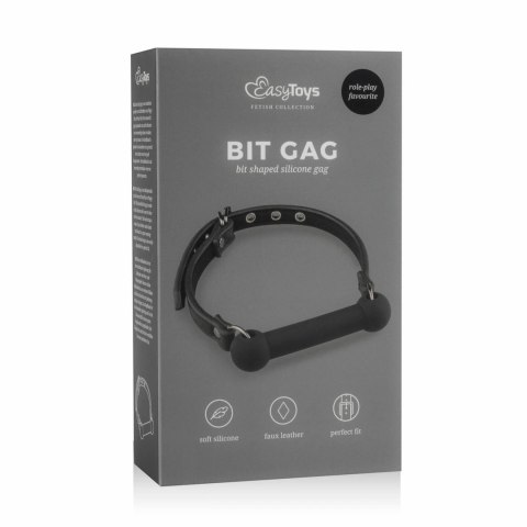 EasyToys Bit Gag silikonowy z regulowanym paskiem - czarny EasyToys Bit Gag silikonowy z regulowanym paskiem - czarny