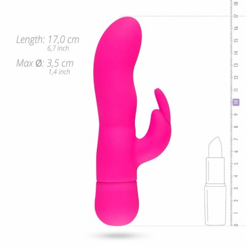 EasyToys Mad Rabbit Pink - silikonowy masażer intymny z podwojną stymulacją EasyToys Mad Rabbit Pink - silikonowy masażer intymny z podwojną stymulacją