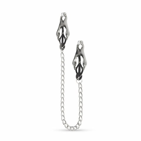 EasyToys Metalowe Klamry Clover z Łańcuszkiem - Regulowane, Stalowe