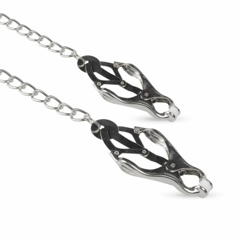 EasyToys Metalowe Klamry Clover z Łańcuszkiem - Regulowane, Stalowe EasyToys Metalowe Klamry Clover z Łańcuszkiem - Regulowane, Stalowe