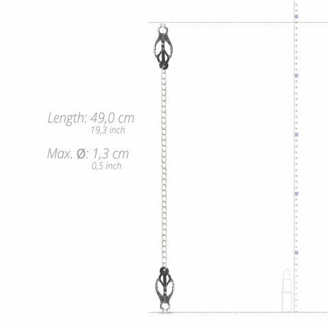 EasyToys Metalowe Klamry Clover z Łańcuszkiem - Regulowane, Stalowe EasyToys Metalowe Klamry Clover z Łańcuszkiem - Regulowane, Stalowe