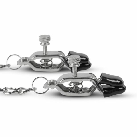EasyToys Metalowe Zaciski z Łańcuszkiem - Regulowane, Szerokie Końcowki EasyToys Metalowe Zaciski z Łańcuszkiem - Regulowane, Szerokie Końcowki
