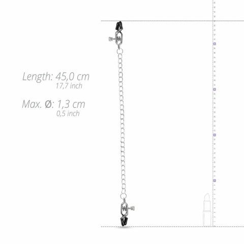 EasyToys Metalowe Zaciski z Łańcuszkiem - Regulowane, Szerokie Końcowki EasyToys Metalowe Zaciski z Łańcuszkiem - Regulowane, Szerokie Końcowki