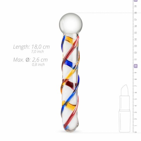 Gildo Szklana Maszyna Intymna No. 10 Prążkowana Transparentna 19 cm Gildo Szklana Maszyna Intymna No. 10 Prążkowana Transparentna 19 cm
