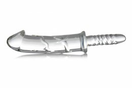XR Brands Battle Rammer szklany model anatomiczny, prążkowana powierzchnia