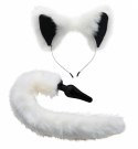 XR Brands White Fox Zestaw Akcesoriow - Ogon i Uszy, Biały