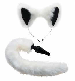 XR Brands White Fox Zestaw Akcesoriow - Ogon i Uszy, Biały