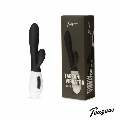Teazers Rabbit Vibrator Black - silikonowy model dwufunkcyjny USB 30 trybow Teazers Rabbit Vibrator Black - silikonowy model dwufunkcyjny USB 30 trybow