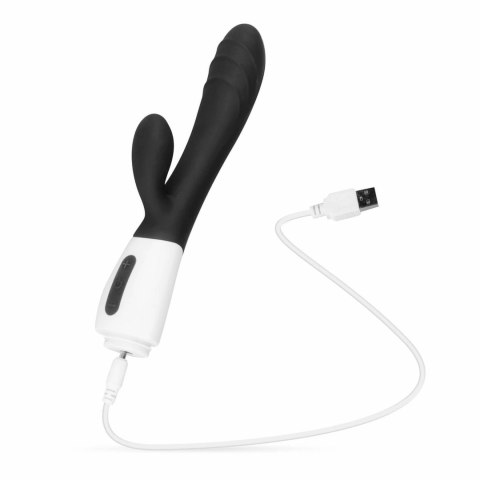 Teazers Rabbit Vibrator Black - silikonowy model dwufunkcyjny USB 30 trybow Teazers Rabbit Vibrator Black - silikonowy model dwufunkcyjny USB 30 trybow