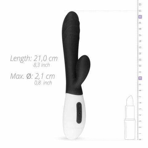 Teazers Rabbit Vibrator Black - silikonowy model dwufunkcyjny USB 30 trybow Teazers Rabbit Vibrator Black - silikonowy model dwufunkcyjny USB 30 trybow