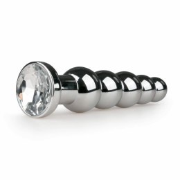 Diogol Aluminium Plug z Kryształem Clear 7,5 cm - Model Anatomiczny