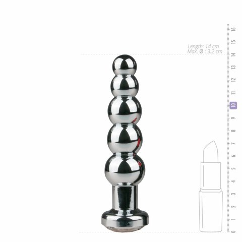 Diogol Aluminium Plug z Kryształem Clear 7,5 cm - Model Anatomiczny Diogol Aluminium Plug z Kryształem Clear 7,5 cm - Model Anatomiczny
