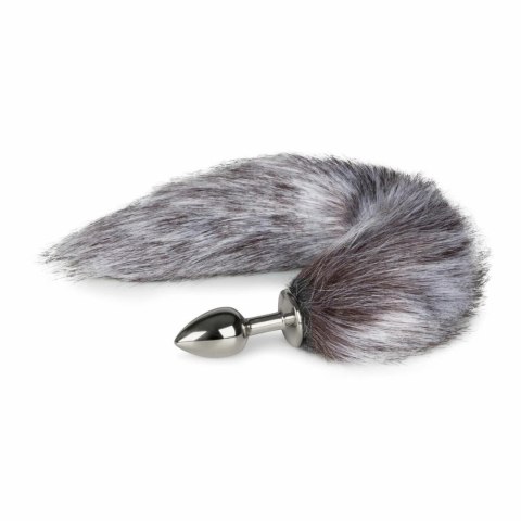 Diogol Fox Tail Plug aluminiowy z futrzanym ogonem srebrny 40 cm Diogol Fox Tail Plug aluminiowy z futrzanym ogonem srebrny 40 cm