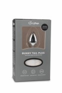 EasyToys Aluminiumowy korek anatomiczny z puszystym ogonem Bunny Tail, srebrny