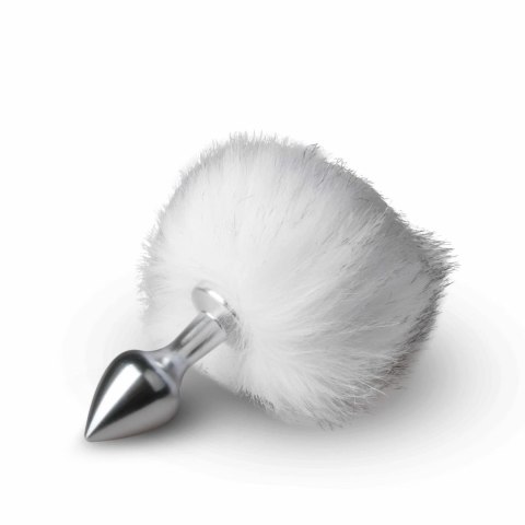 EasyToys Aluminiumowy korek anatomiczny z puszystym ogonem Bunny Tail, srebrny EasyToys Aluminiumowy korek anatomiczny z puszystym ogonem Bunny Tail, srebrny