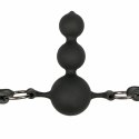 EasyToys Ball Gag silikonowy z regulowanym paskiem czarny