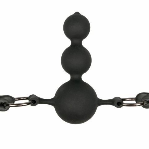 EasyToys Ball Gag silikonowy z regulowanym paskiem czarny EasyToys Ball Gag silikonowy z regulowanym paskiem czarny