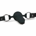 EasyToys Black Ball Gag z silikonowym elementem 60 cm regulowany