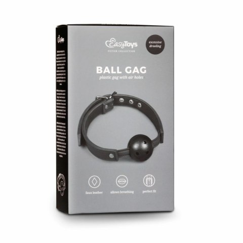 EasyToys Bondage Collection - Pasująca opaska z kulą PVC, czarna EasyToys Bondage Collection - Pasująca opaska z kulą PVC, czarna