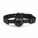 EasyToys Bondage Collection - Pasująca opaska z kulą PVC, czarna