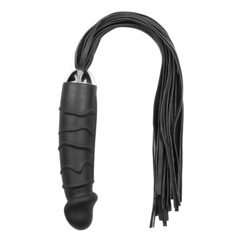 EasyToys Flogger z silikonowym uchwytem - model anatomiczny, czarny EasyToys Flogger z silikonowym uchwytem - model anatomiczny, czarny
