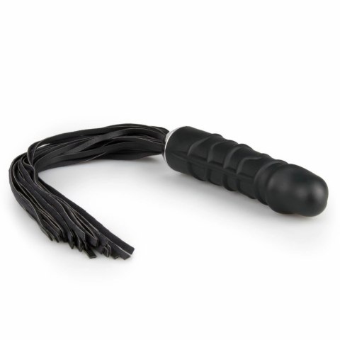EasyToys Flogger z silikonowym uchwytem - model anatomiczny, czarny EasyToys Flogger z silikonowym uchwytem - model anatomiczny, czarny