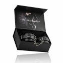 EasyToys Kajdanki z Ekoskory z Łańcuchem, Regulowane 11-28 cm, Czarne