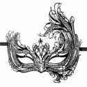 EasyToys Maskarada Metalowa Czarna Maskarada z Kryształkami