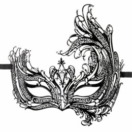 EasyToys Maskarada Metalowa Czarna Maskarada z Kryształkami
