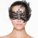 EasyToys Maskarada Metalowa Czarna Maskarada z Kryształkami
