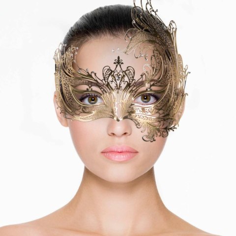 EasyToys Maskarada Metalowa Mask Gold z Kryształkami Elegancka EasyToys Maskarada Metalowa Mask Gold z Kryształkami Elegancka